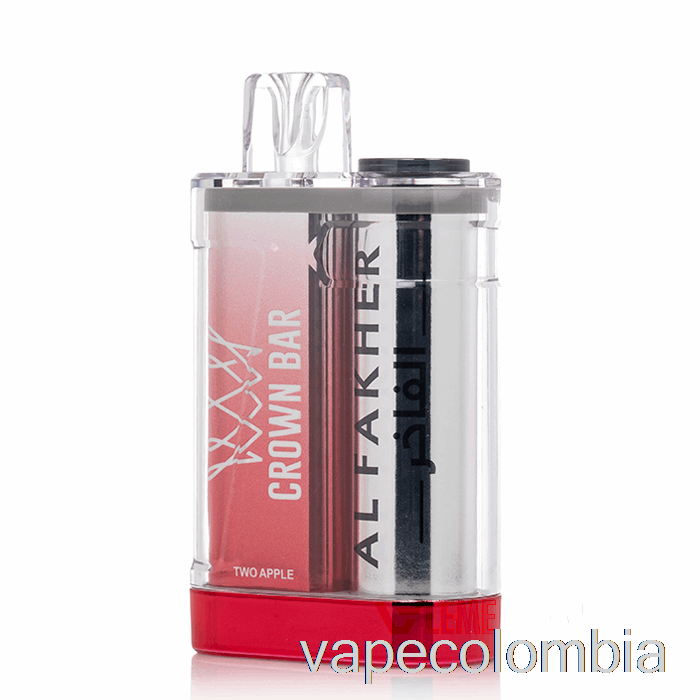 Kit Vape Completo Al Fakher Crown Bar Crystal 9000 Desechable Dos Manzanas